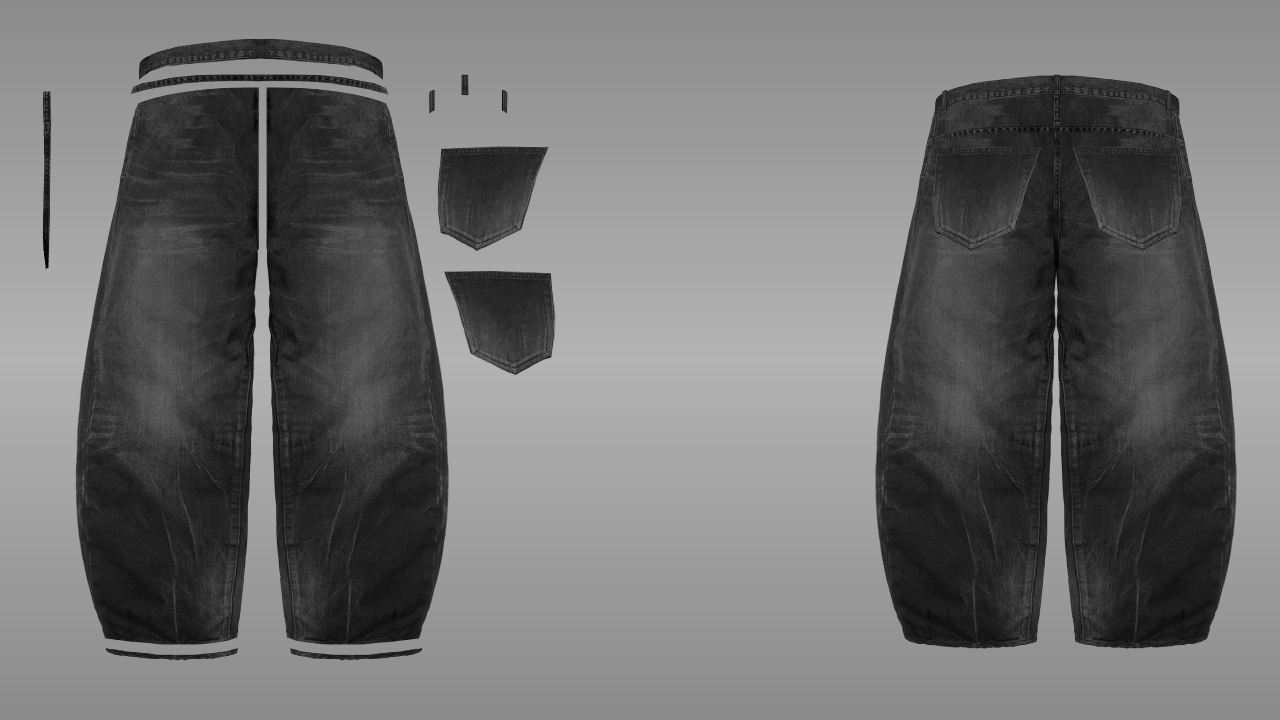 Baggy jeans deconstructed - back