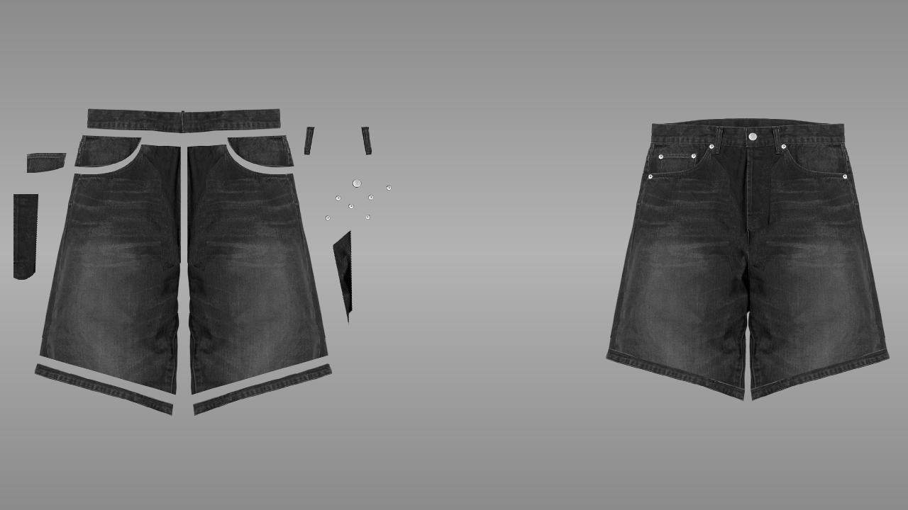 Jorts deconstructed - front