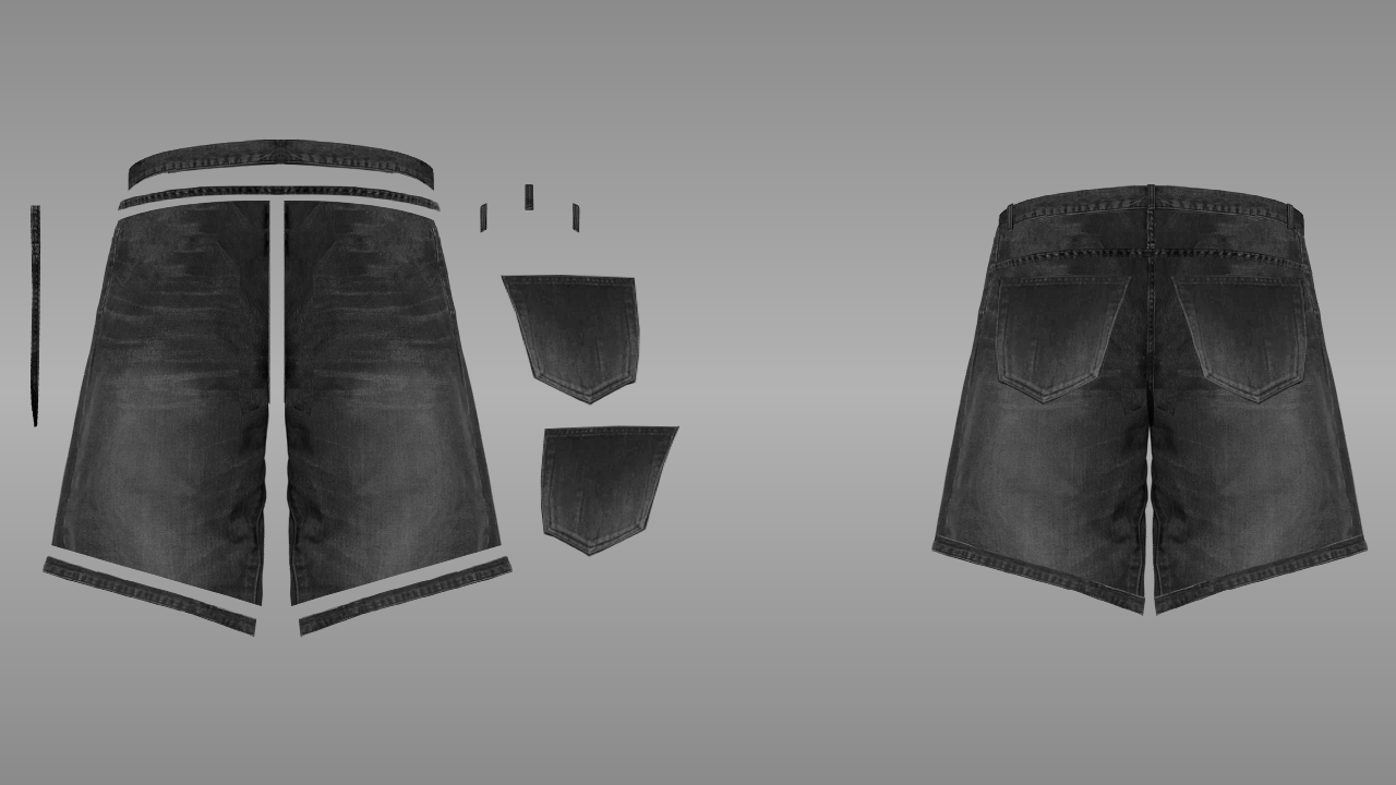Jorts deconstructed - back