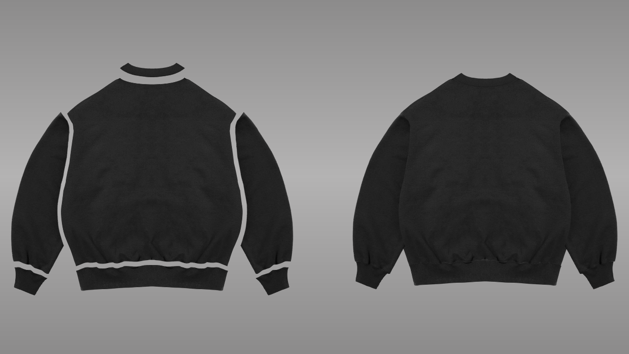 Oversized sweatshirt deconstructed - back