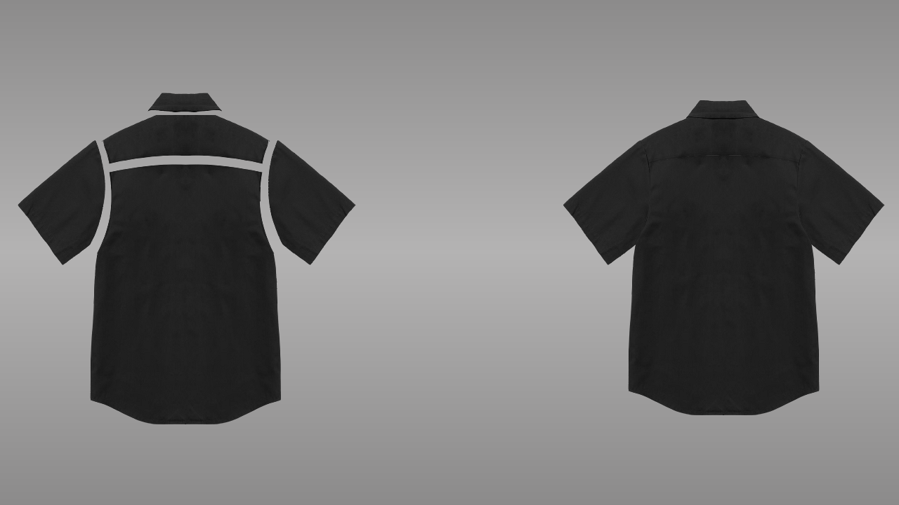 Slim fit collar shirt deconstructed - back