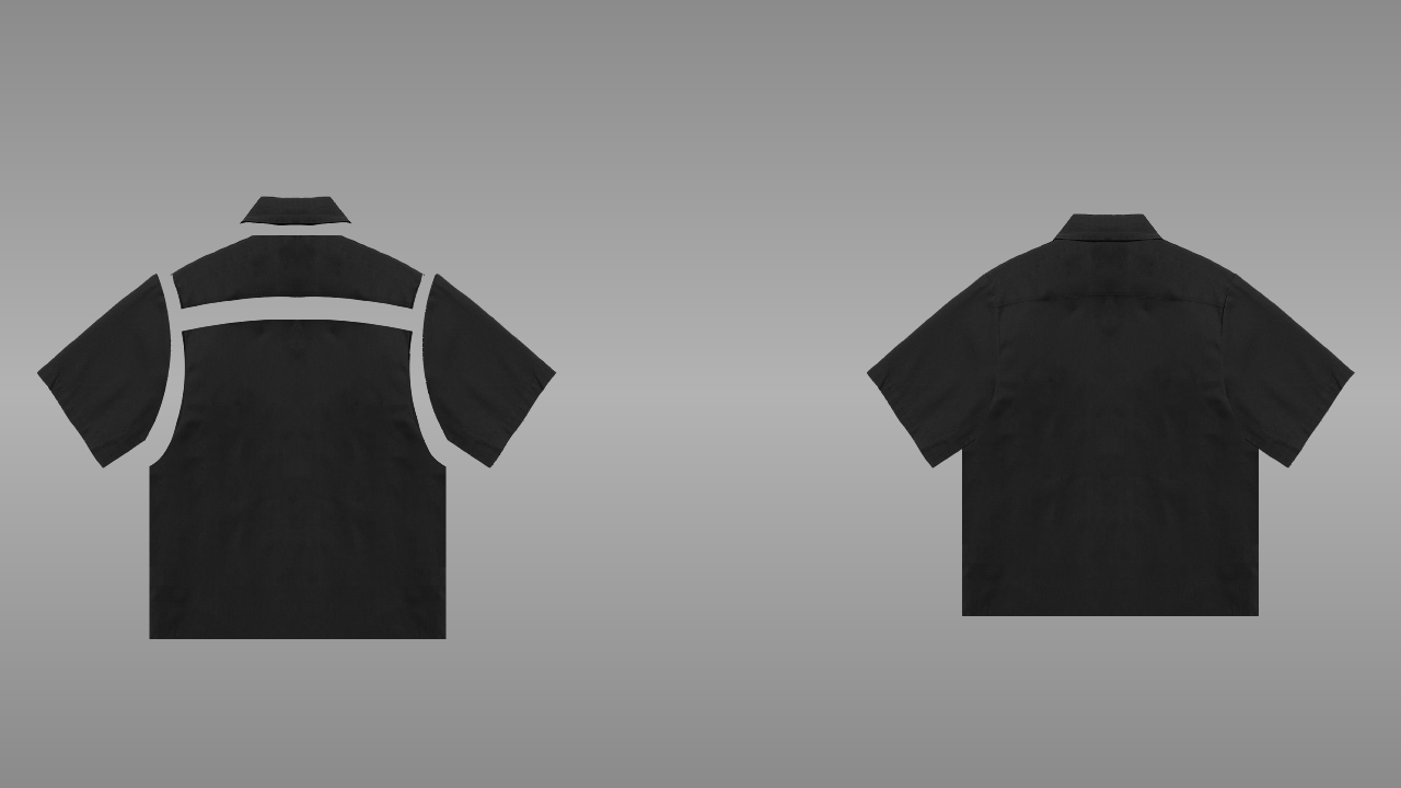 Boxy collar deconstructed - back