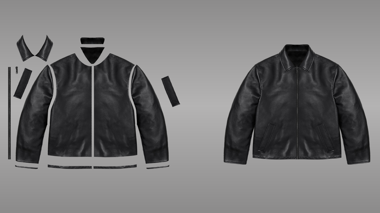 Biker jacket deconstructed - front