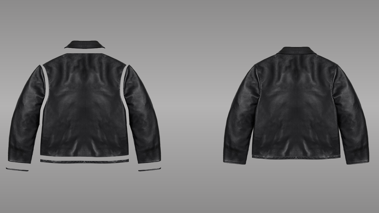 Biker jacket deconstructed - back