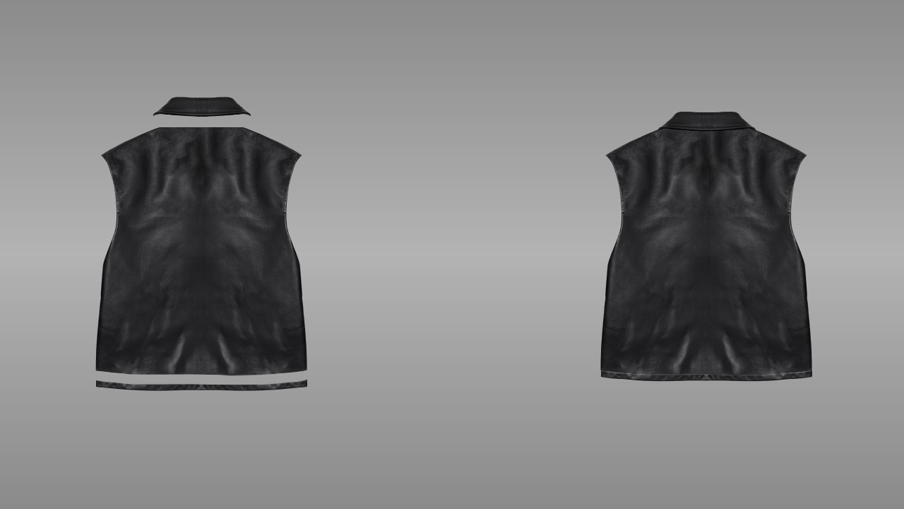 Biker vest deconstructed - back