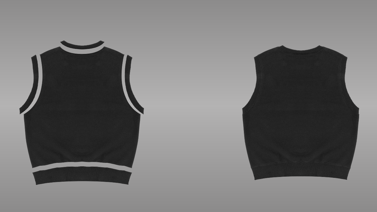 Sweater vest deconstructed - back