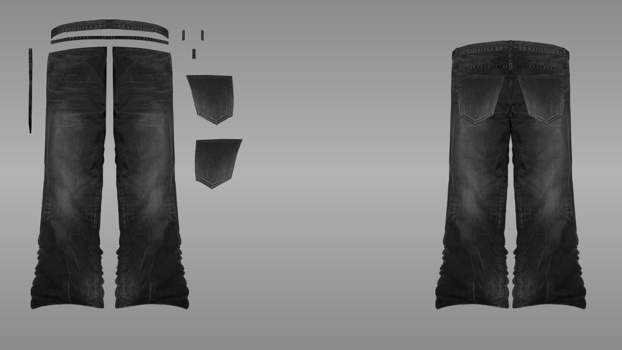 Stacked jeans deconstructed - back