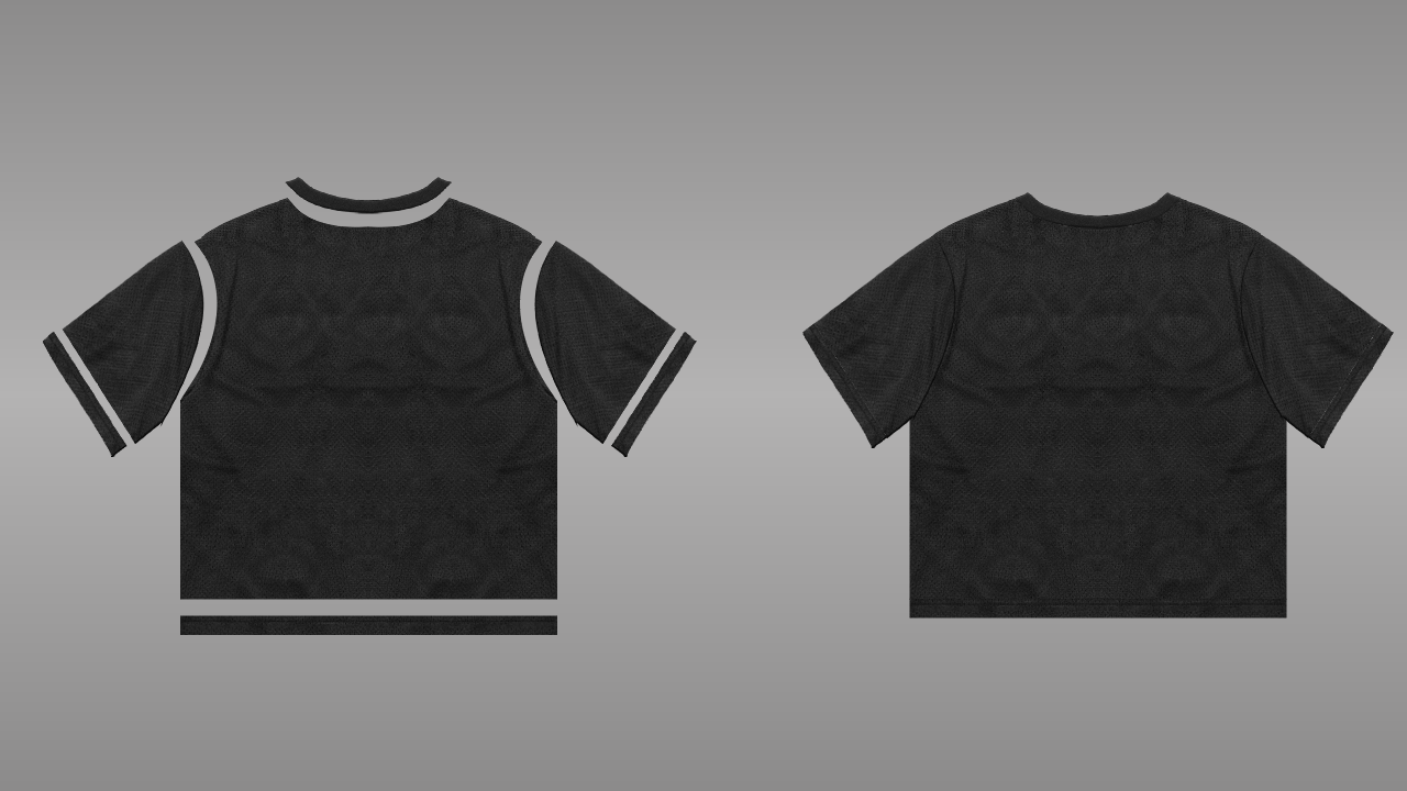 Boxy varsity jersey deconstructed - back