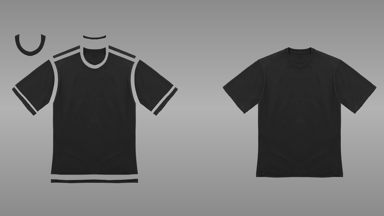 Slim fit tee deconstructed - front