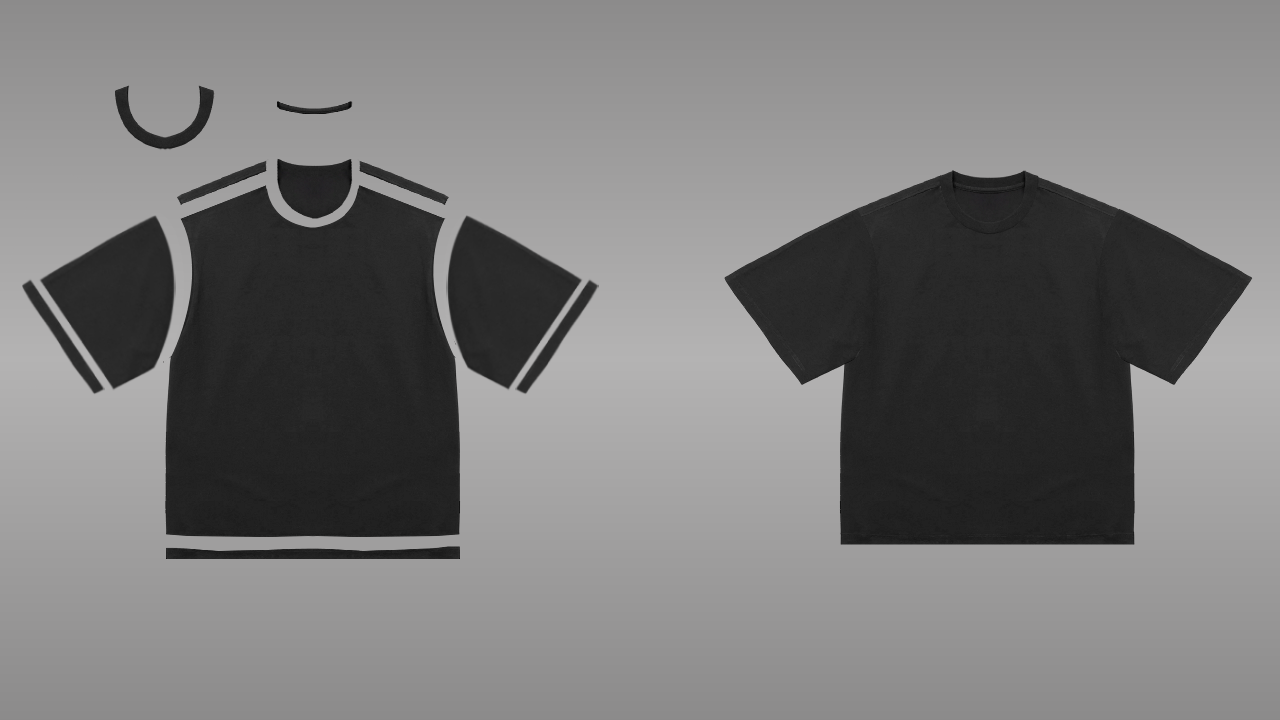 Boxy tee deconstructed - front