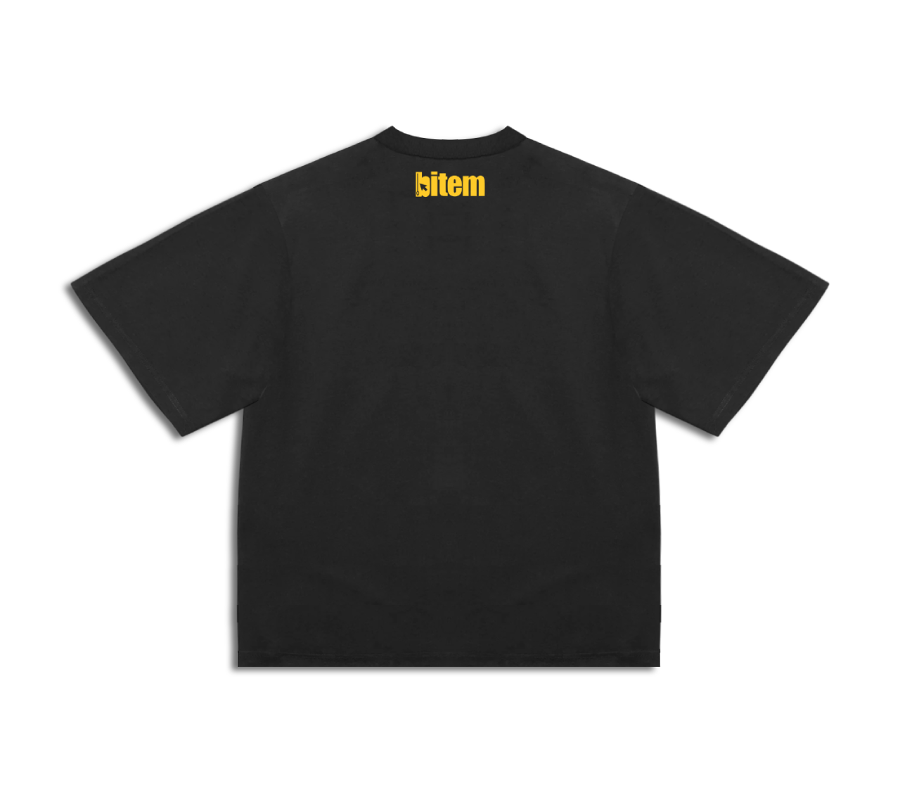 Boxy tee with screen printed bitem logo - back