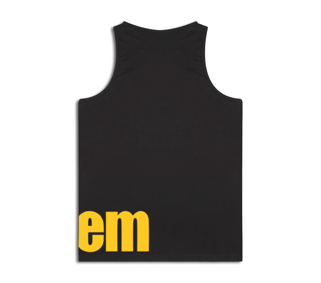 Tank top with screen printed bitem logo - back