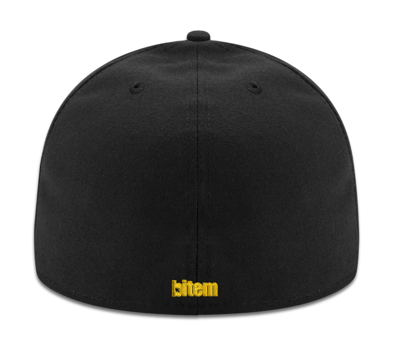 Fitted cap with embroidered bitem logo - back