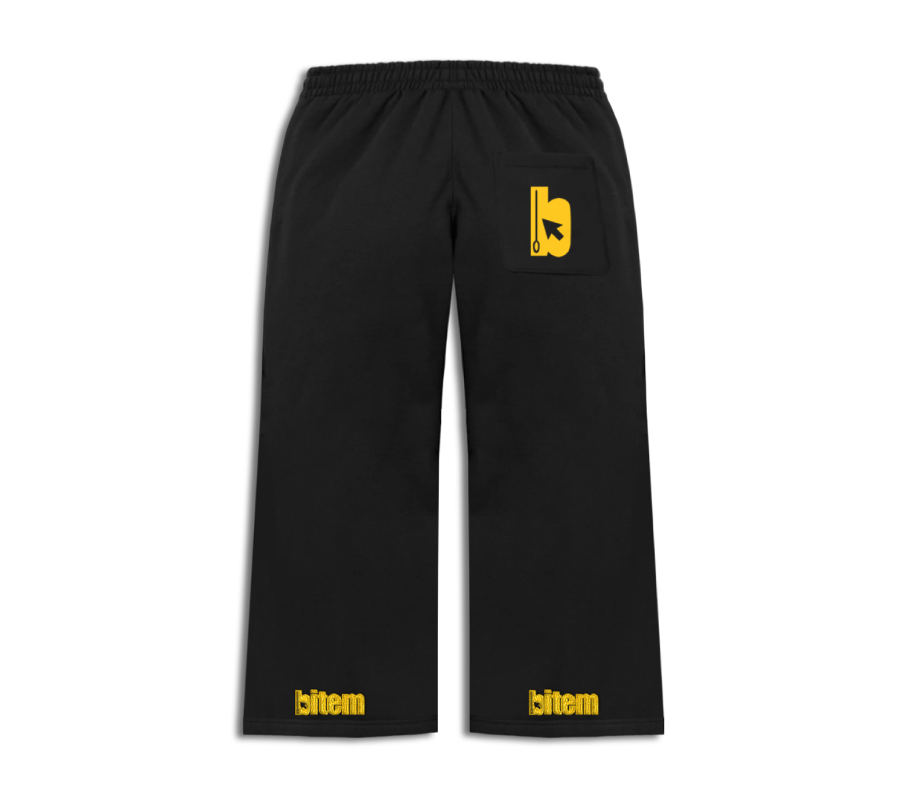 Flared joggers with embroidered bitem logo - back