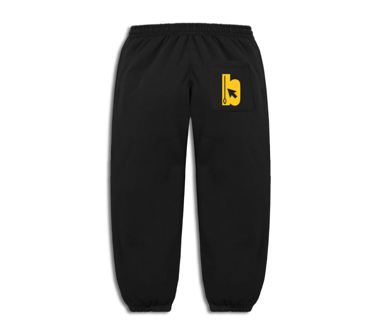 Cuffed joggers with screen printed bitem logo - back