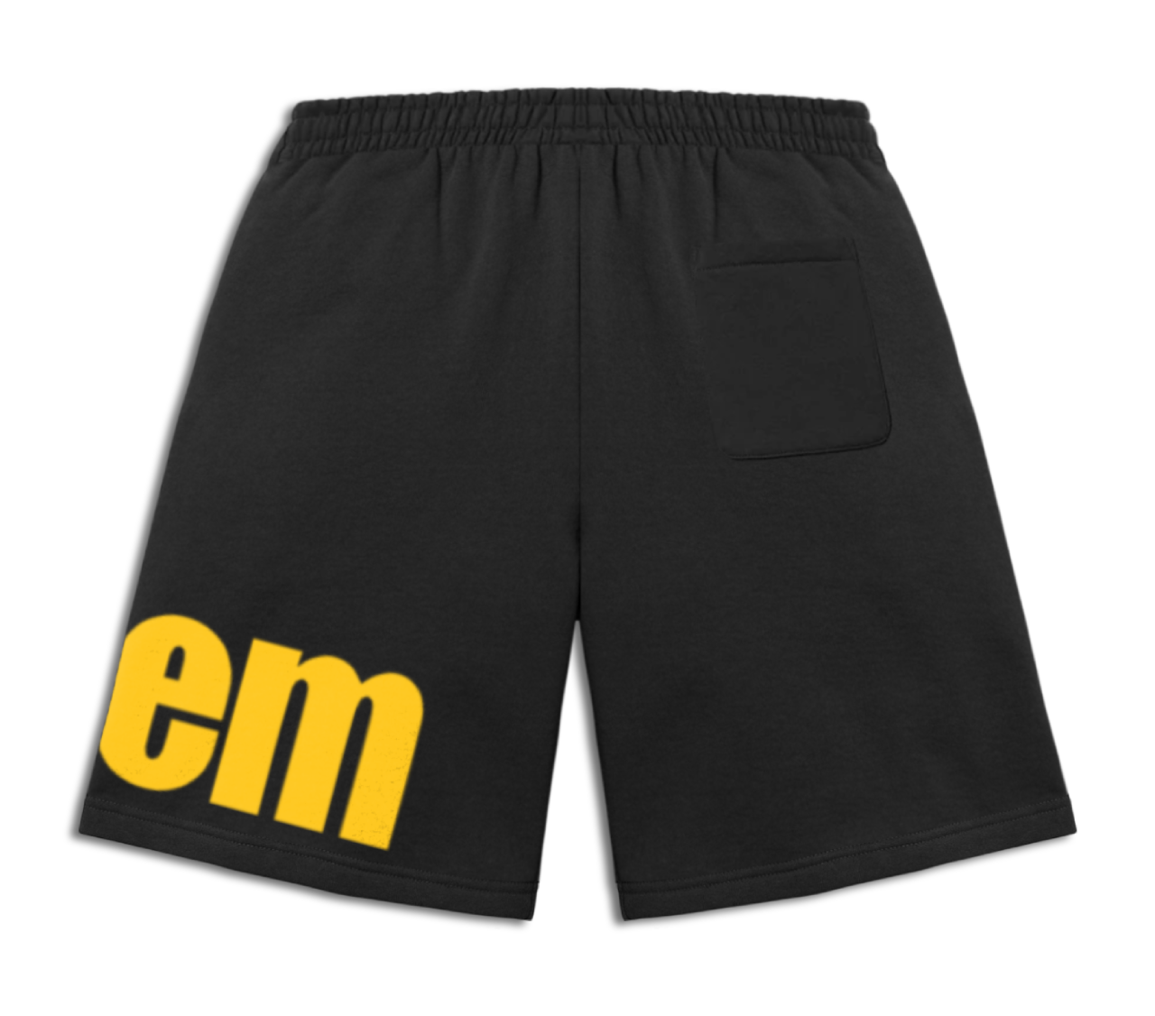 Jogger shorts with screen printed bitem logo - back