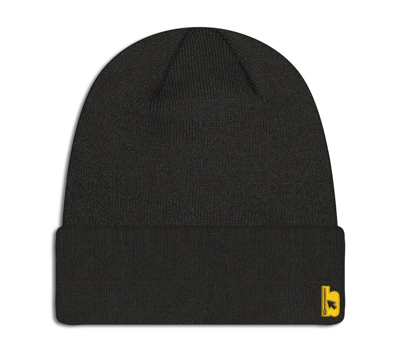 Knit cuffed beanie with embroidered bitem logo - back