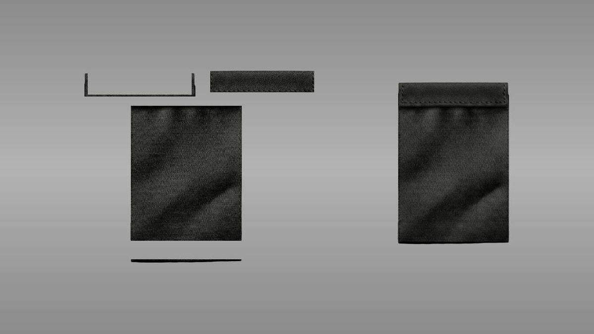 Layers: Black center fold label mockup PSD streetwear
