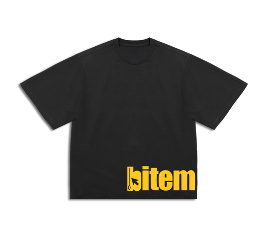 Boxy tee with screen printed bitem logo - front
