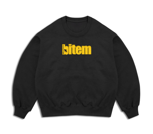 Oversized sweatshirt with embroidered bitem logo - front