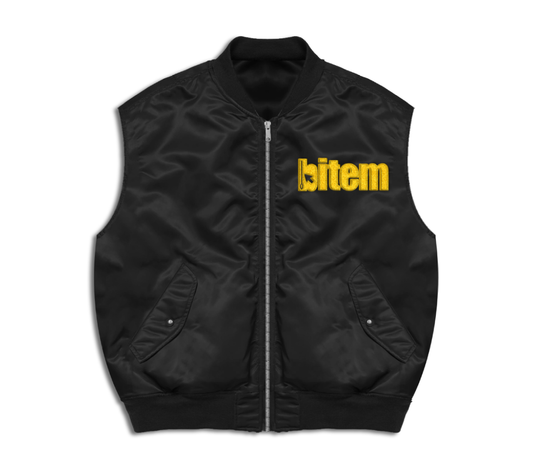 Bomber vest with embroidered bitem logo - front