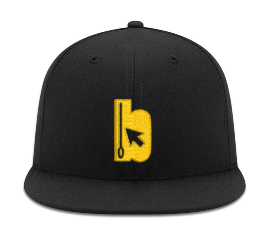 Fitted cap with embroidered bitem logo - front
