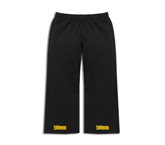 Flared joggers with embroidered bitem logo - front