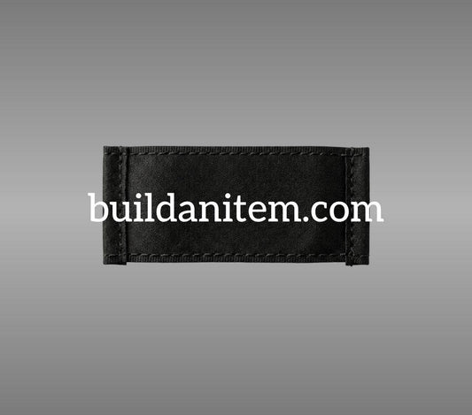Texture: Black manhattan fold label mockup PSD streetwear
