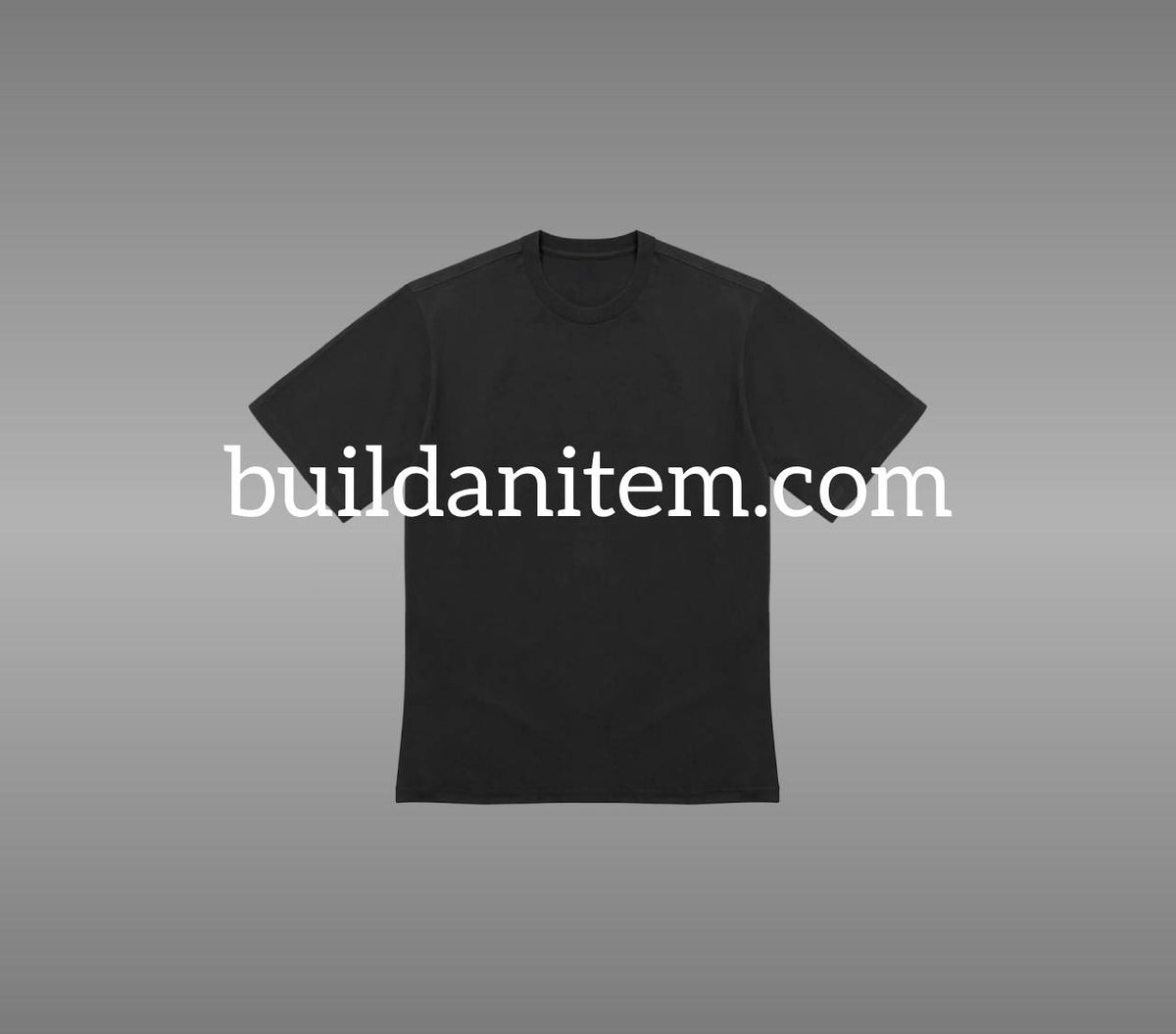 Front: Black slim fit tee mockup PSD front view streetwear
