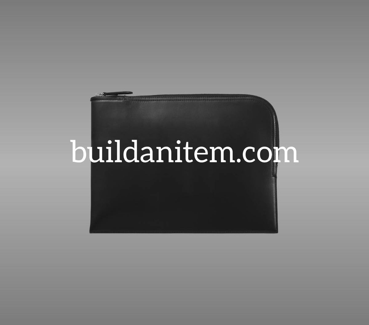 Front: Black slim pouch mockup PSD front view streetwear
