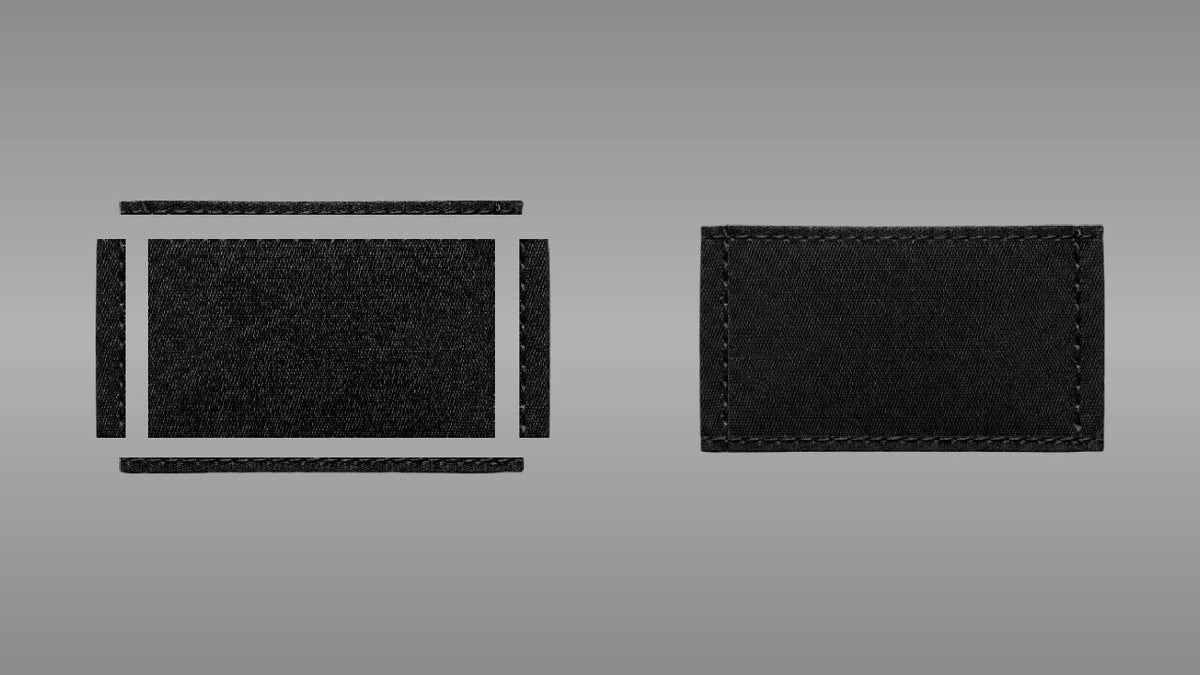 Layers: Black straight cut label mockup PSD streetwear
